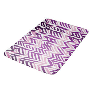Purple and white ZigZag Bath Mat