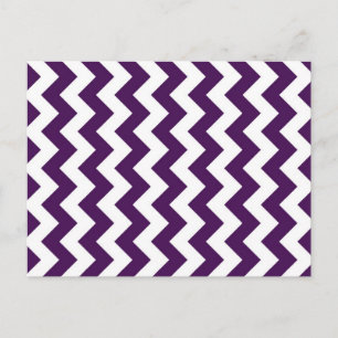 Purple and White Zigzag Postcard