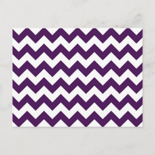 Purple and White Zigzag Postcard