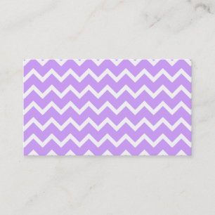 Purple and White Zigzag Stripes. Business Card