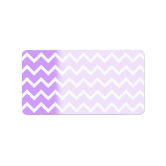 Purple and White Zigzag Stripes. Label