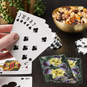 Purple and Yellow Beardless Irises Floral Playing Cards