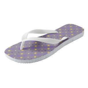 Purple and yellow dots thongs