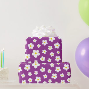 Purple And Yellow flower  Wrapping Paper