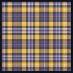 Purple and Yellow Gold Sporty Plaid Fabric<br><div class="desc">Fabric with a Plaidwerx original sporty purple and yellow gold plaid pattern,  with black and white highlights. Pattern repeats every 2". Special order larger scale via https://plaidwerx.com/contact.htm</div>