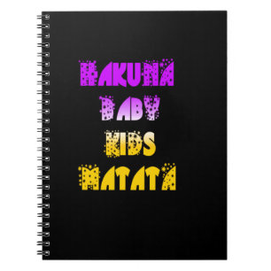 Purple and Yellow Hakuna Matata Baby Kids Gifts a Notebook