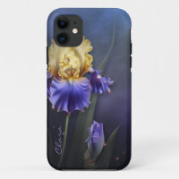 Purple and Yellow Iris Custom iPhone 5S Case