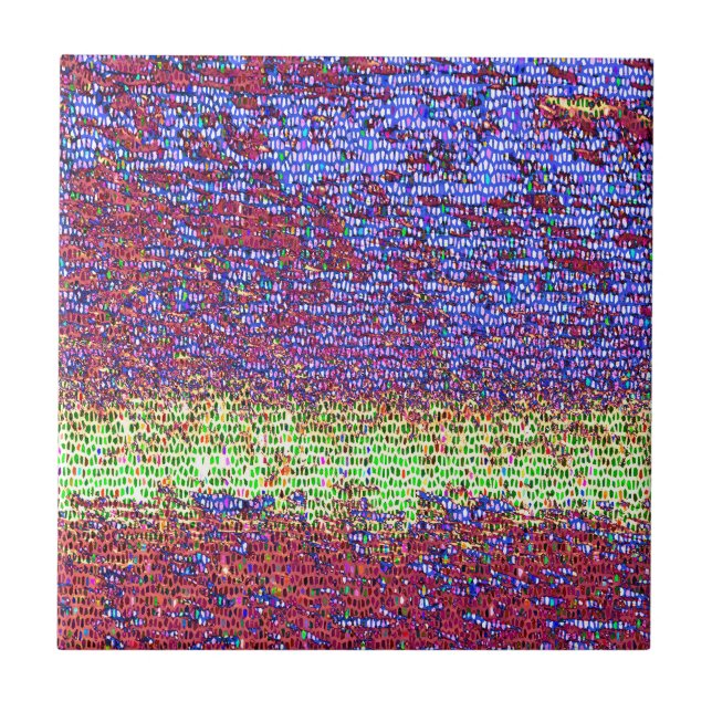 Purple and yellow mosaic tile (Front)