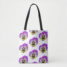 Purple and yellow pansy pattern