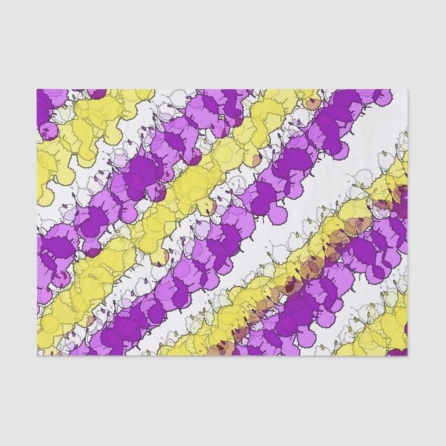 Purple and Yellow Splatter Distressed Tissue Paper (Front)