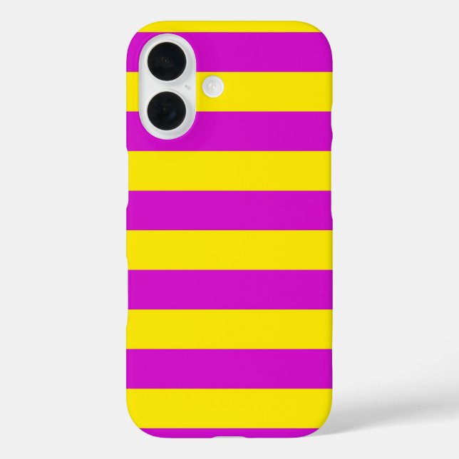 Purple and Yellow Stripes Design Case-Mate iPhone Case (Back)