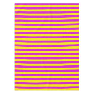 Purple and Yellow Stripes Design Tablecloth