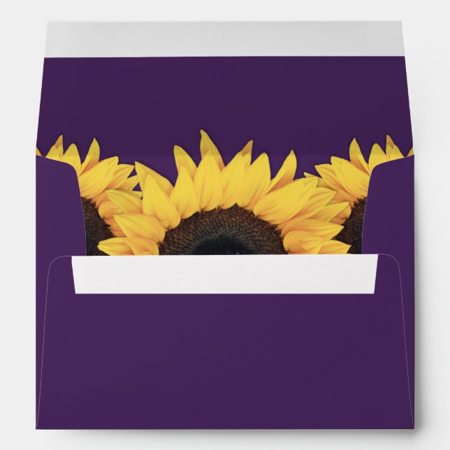Purple and Yellow Sunflower Envelope (Back (Bottom))