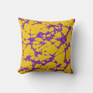 Purple and Yellow Tie Dye Cushion