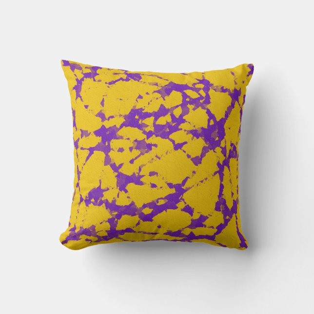 Purple and Yellow Tie Dye Cushion (Front)