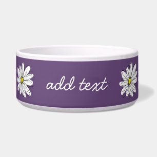 Purple and Yellow Whimsical Daisy Custom Text