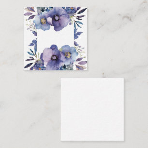 Purple Anemone Floral Border Card