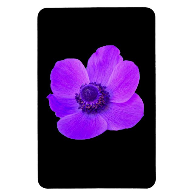 Purple Anemone Premium Magnet (Vertical)