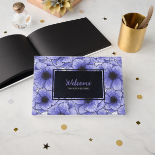 Purple Anemones Wildflower G602 Guest Book