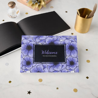 Purple Anemones Wildflower G602 Guest Book