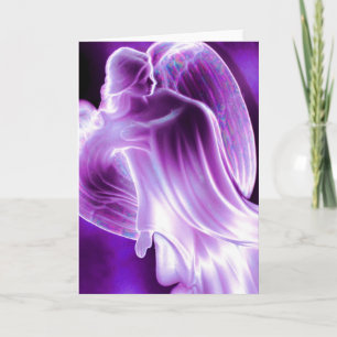 Purple Angel Greeting Card