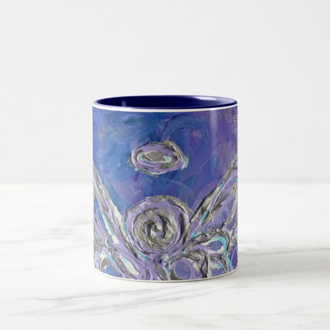 Purple Angel Wings Mug or Cup (Center)