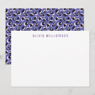 Purple Animal Print pattern Card