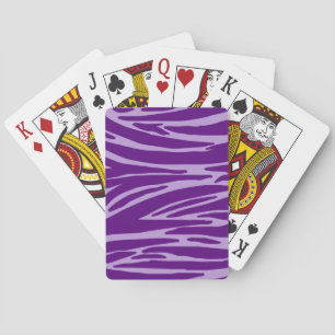 Purple Animal Print Playing Cards