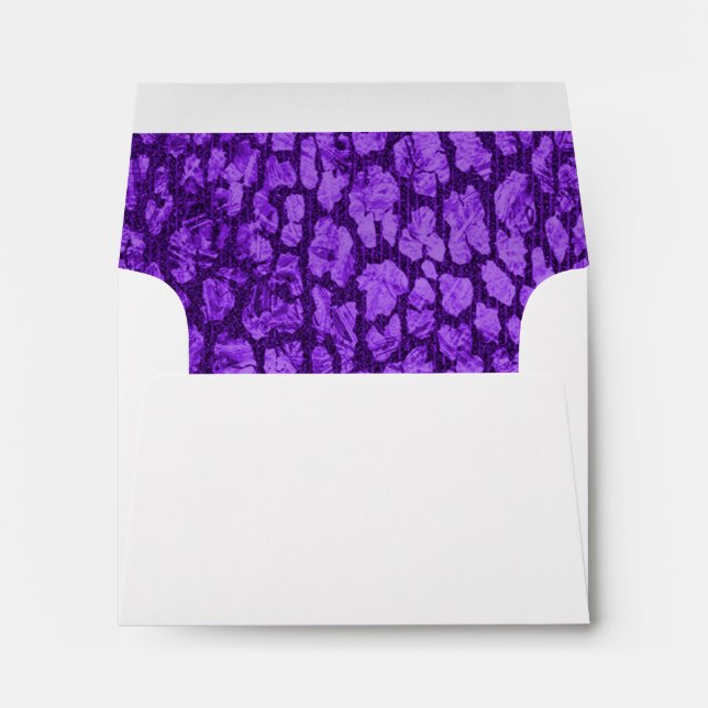 Purple Animal Print RSVP Envelope (Back (Bottom))