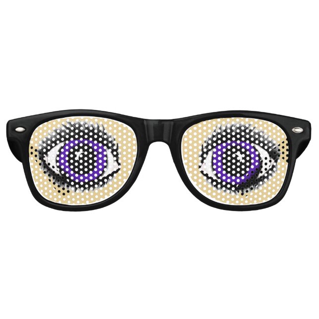 PURPLE ANIME (smaller eye version) EYE glasses (Front)