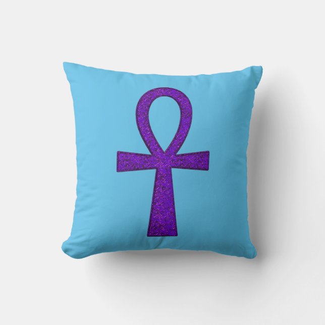 Purple Ankh Cushion (Front)