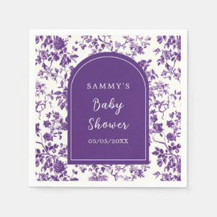 Purple Antique Chinoiserie Baby Shower Napkin