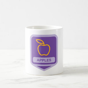 Purple Apple Badge Design Fruit Lover  Coffee Mug