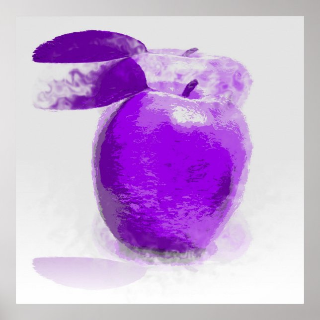 Purple Apple painting #2 - Poster (Front)