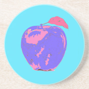 Purple Apple Pop Art Coaster