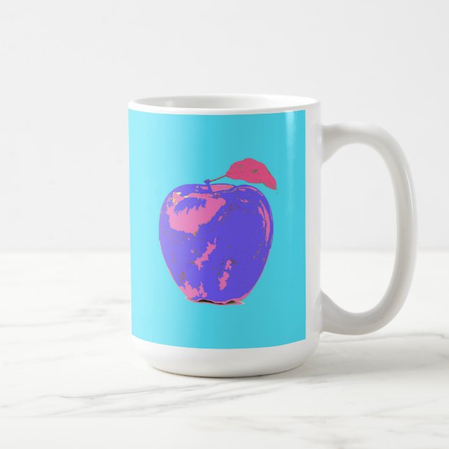 Purple Apple Pop Art Coffee Mug (Right)
