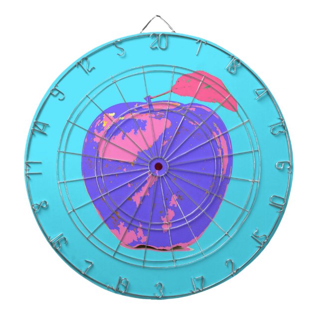 Purple Apple Pop Art Dartboard (Front)