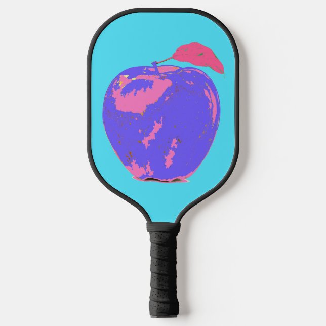 Purple Apple Pop Art Pickleball Paddle (Front)