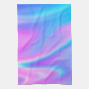 PURPLE & AQUA BLUE KITCHEN TOWEL! TEA TOWEL