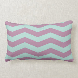 Purple/Aqua Chevron Throw Pillow