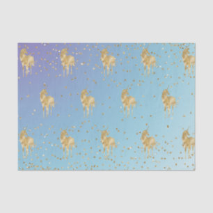 Purple Aqua Gold Sparkle Unicorn     Tissue Paper