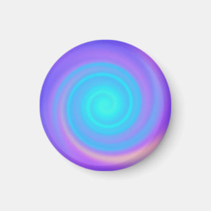Purple Aqua Gradient Swirl Magnet