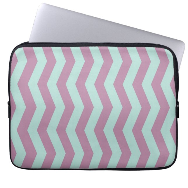 Purple/Aqua Laptop Sleeve (Front)
