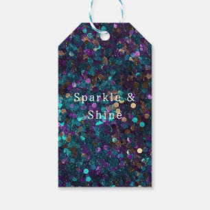 Purple Aqua Mermaid Sparkle Gift Tags