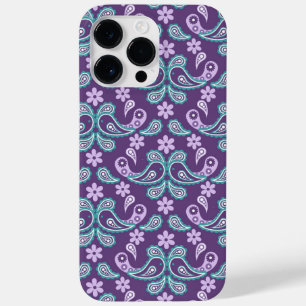 PURPLE & AQUA PAISLEY PATTERNS Case-Mate iPhone 14 PRO MAX CASE