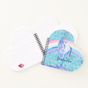 Purple Aqua Unicorn Dream Notebook