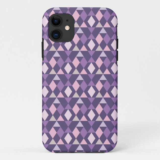 Purple Arabic Geometric Pattern Case-Mate iPhone Case (Back)