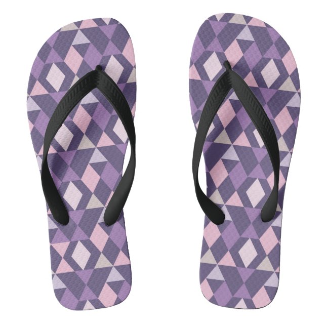 Purple Arabic Geometric Pattern Thongs (Footbed)