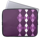 Purple argyle laptop sleeve