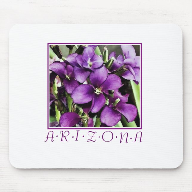 purple arizona flowers mousepad (Front)